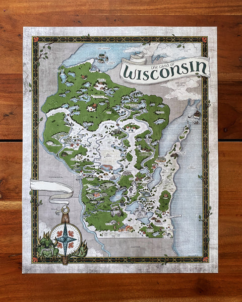 A full view of the Wisconsin fantasy map