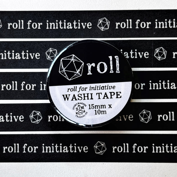 Roll for Initiative Washi Tape - for world builders, RPG, D&D, fantasy lovers and more!