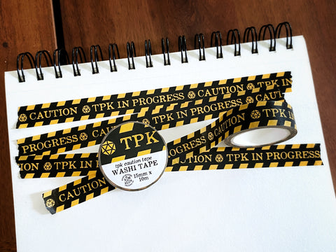Caution - TPK in Progress - Washi Tape - for world builders, RPG, D&D, fantasy lovers and more!