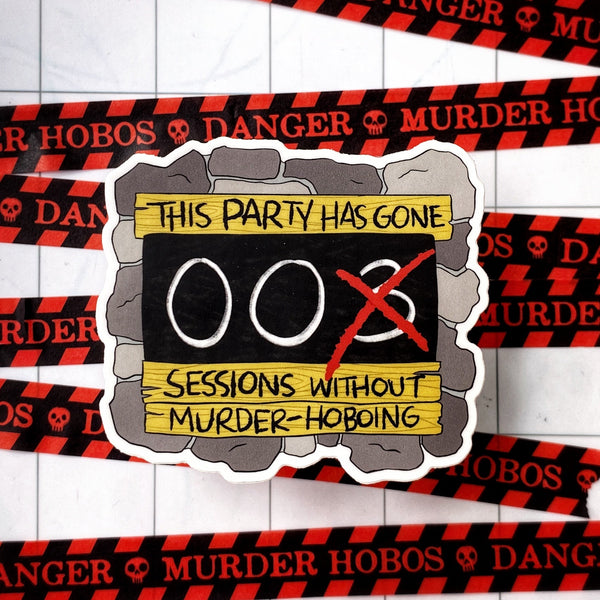 Murder Hobo sticker - D&D vinyl sticker for Dungeons and Dragons, dungeon master, - waterproof, UV-proof