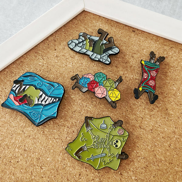 Missed That Trap - D&D/RPG Dumb Ways to Die enamel pin