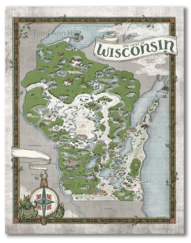 Wisconsin Fantasy Map