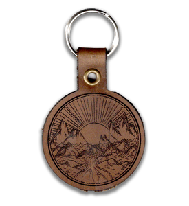 Adventure Awaits - Engraved Genuine Leather Keychain