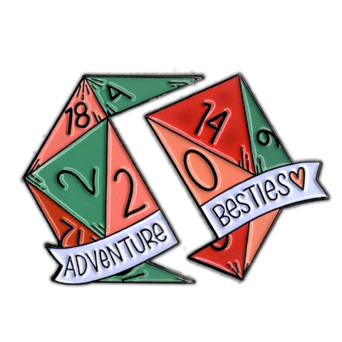 Adventure Besties - D&D/RPG friendship enamel pin