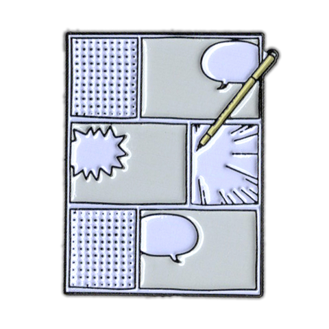Blank Comic Enamel Pin - for comic artists, graphic artists