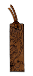 Fantasy Map Bookmark - Engraved Genuine Leather