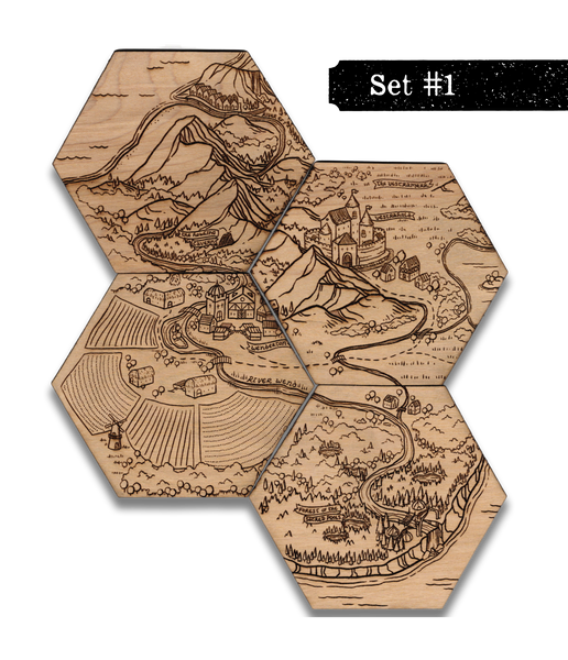 Fantasy Map Coasters