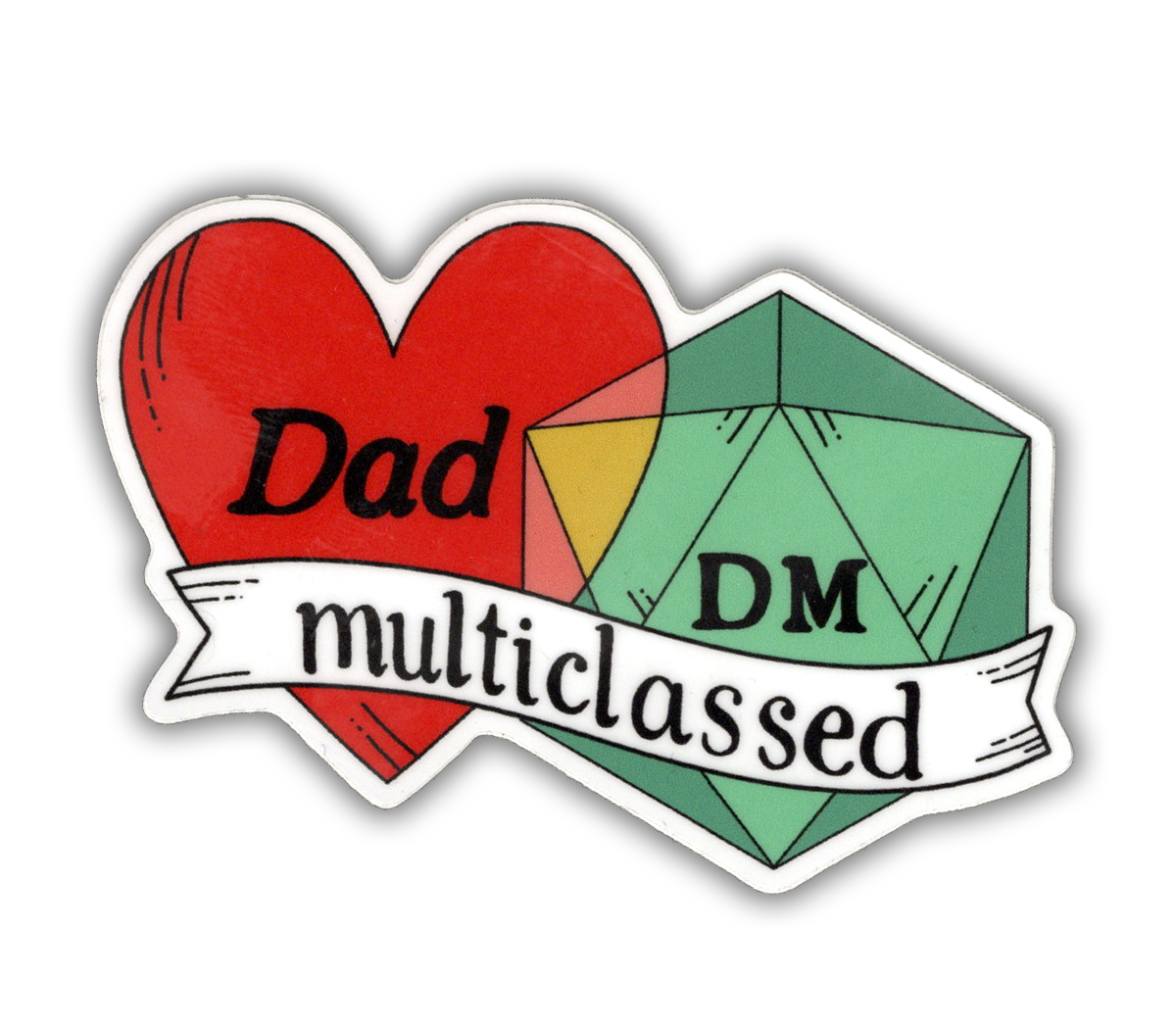 Dad/DM Multiclassed - D&D vinyl sticker - waterproof, UV-proof