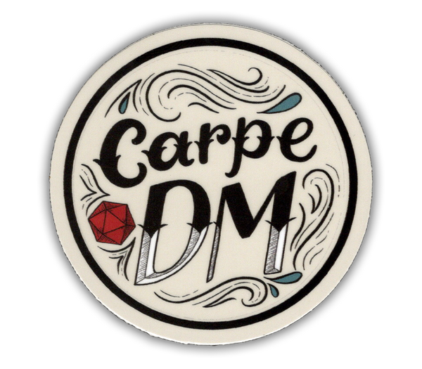 Carpe DM - D&D Dungeon Master vinyl sticker - waterproof, UV-proof
