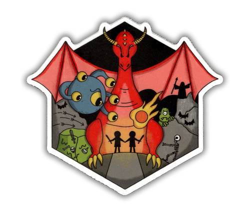 Face the Crazy Together - D&D vinyl sticker friendship/love- waterproof, UV-proof