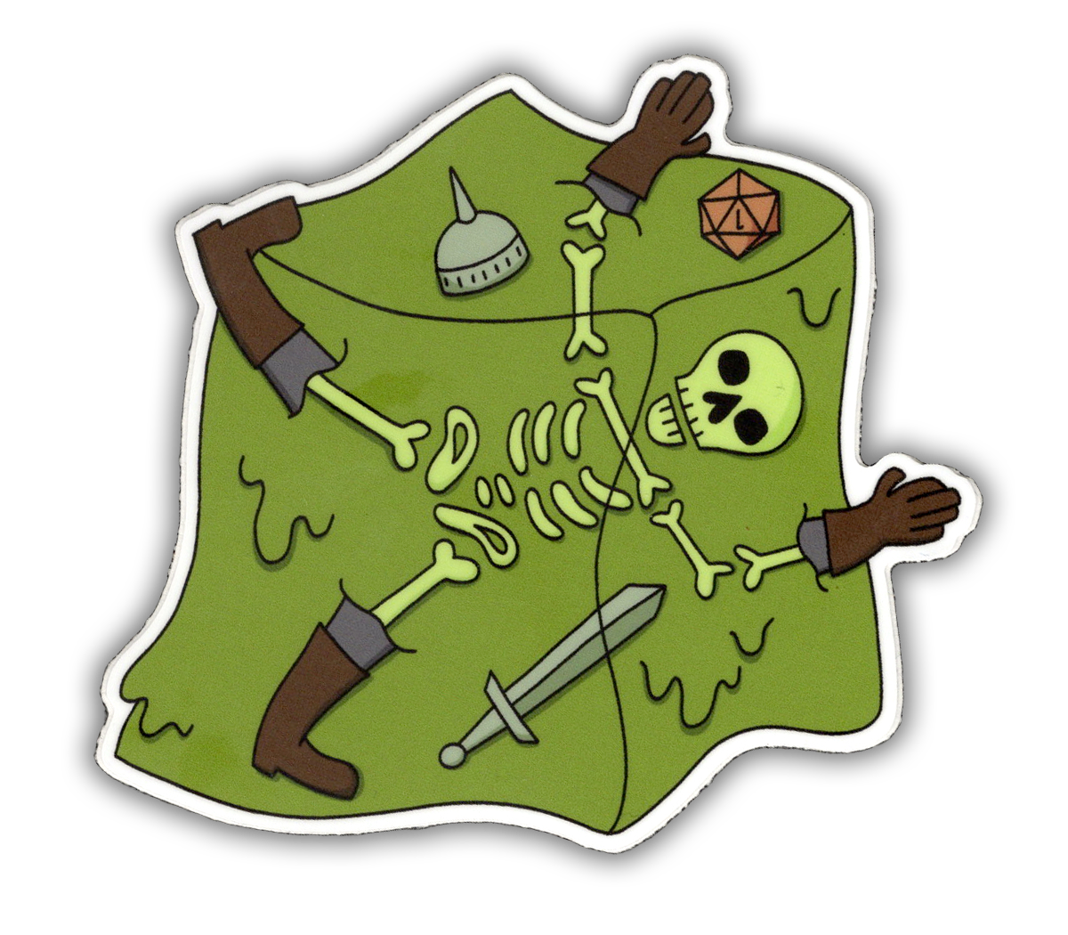 Gelatinous Cube - D&D/RPG Dumb Ways to Die vinyl sticker