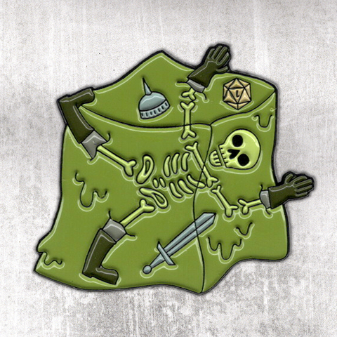 Gelatinous Cube - D&D/RPG Dumb Ways to Die enamel pin