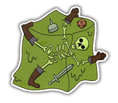 Gelatinous Cube - D&D/RPG Dumb Ways to Die vinyl sticker