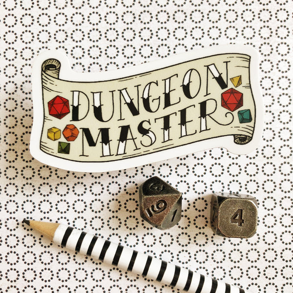 Dungeon Master tattoo flash style vinyl sticker - waterproof, UV-proof