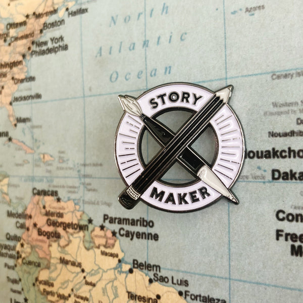 Storymaker Enamel Pin - for writers, crafters, makers, world builders