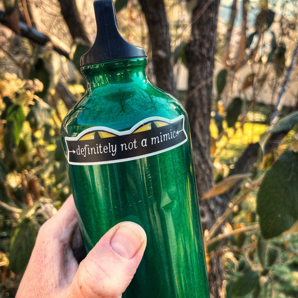 Definitely Not a Mimic - D&D RPG Dungeons and Dragons - vinyl sticker for writers, writing, authors - waterproof, UV-proof