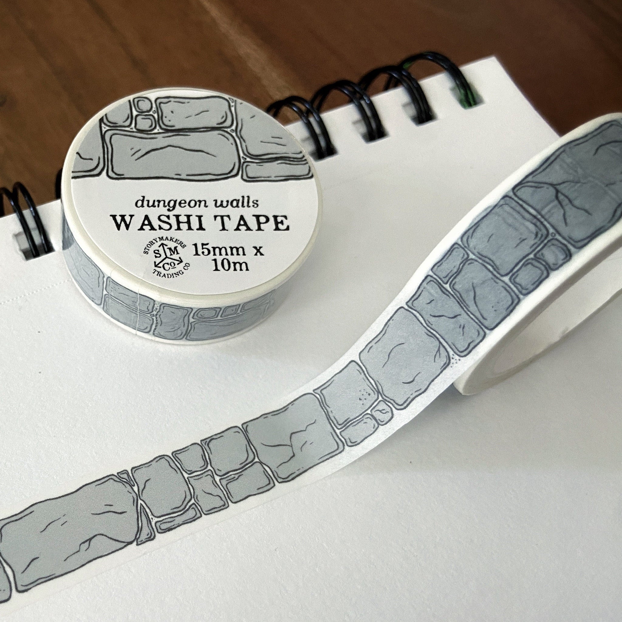 Stone Dungeon Walls Washi Tape - Instant Dungeon Creator - for world builders, RPG, D&D, fantasy lovers and more!