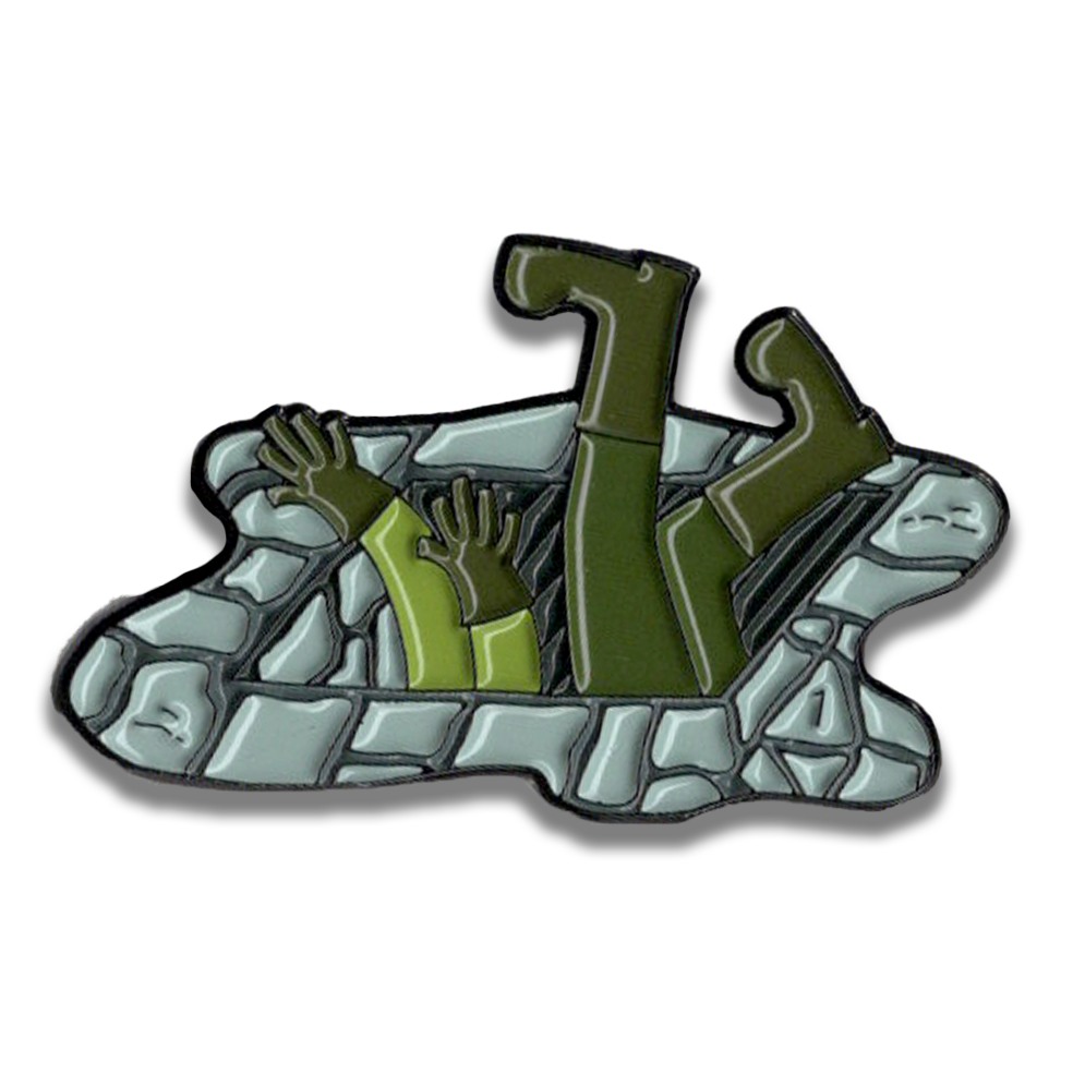 Missed That Trap - D&D/RPG Dumb Ways to Die enamel pin