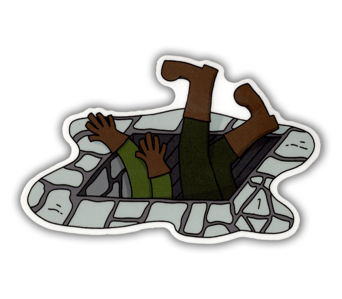 Missed Trap - D&D/RPG Dumb Ways to Die vinyl sticker