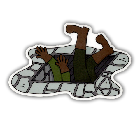Missed Trap - D&D/RPG Dumb Ways to Die vinyl sticker