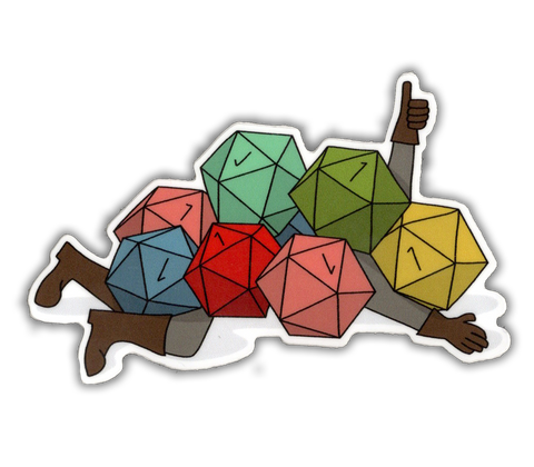 Nat1 Avalanche - D&D/RPG Dumb Ways to Die vinyl sticker