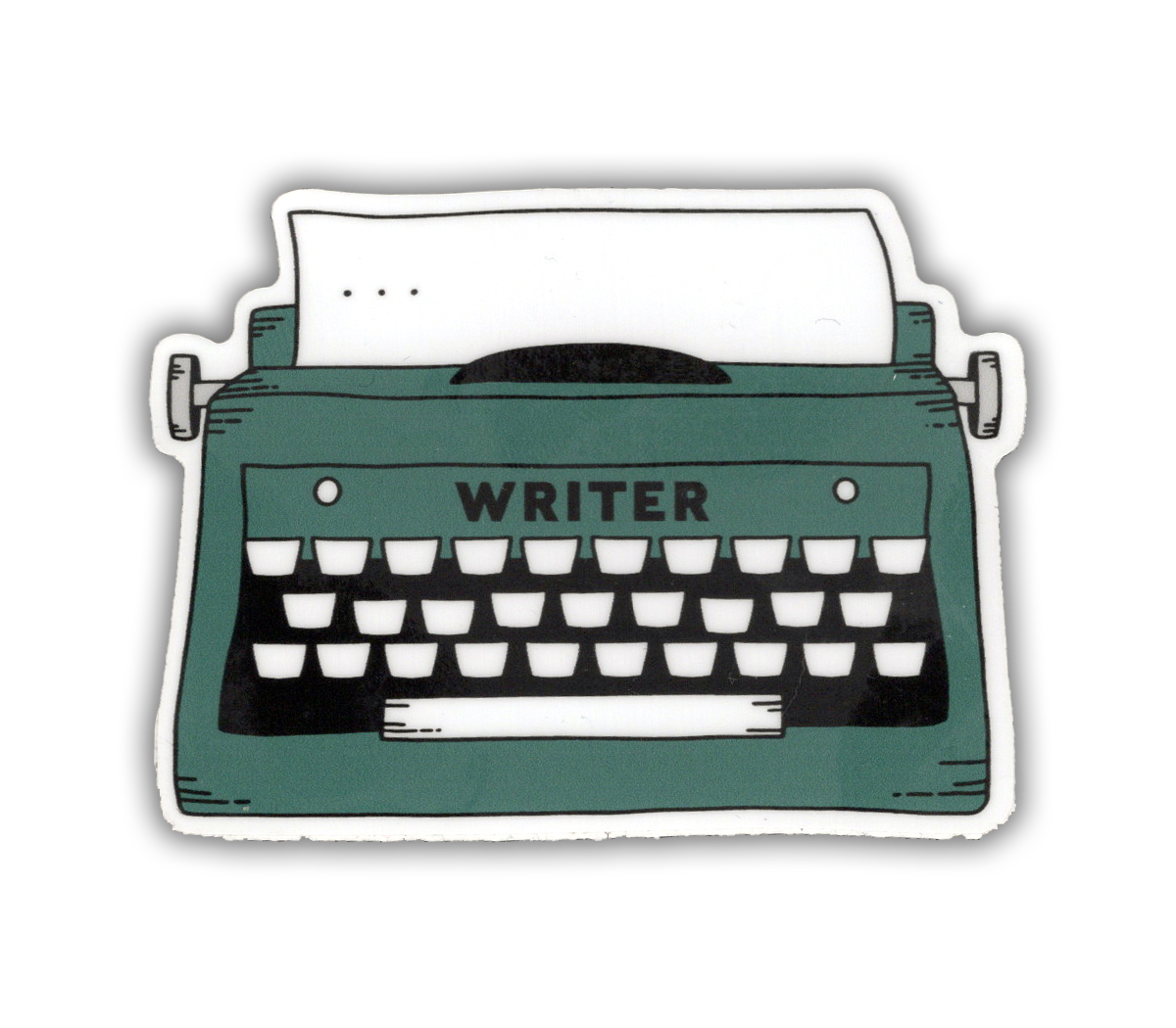 for the Writers - vintage typewriter vinyl sticker - waterproof, UV-proof