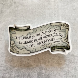 Share an Adventure - The Hobbit quote vinyl sticker - waterproof, UV-proof
