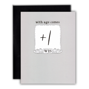 With age comes +1 WIS - D&D/RPG birthday card