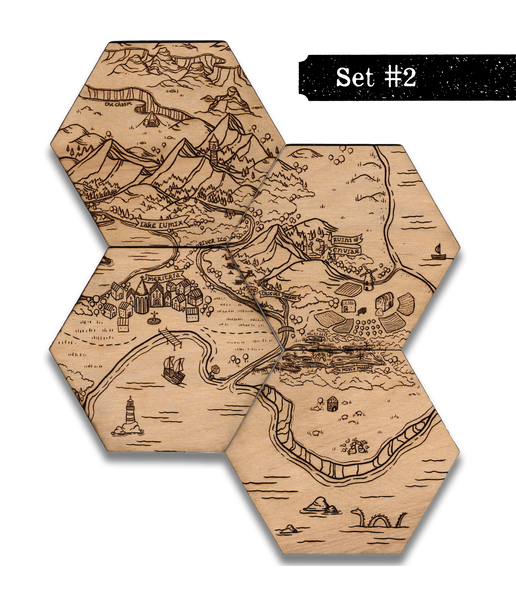 Fantasy Map Coasters