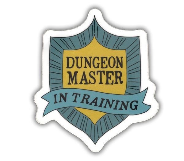 Dungeon Master in Training - D&D vinyl sticker - waterproof, UV-proof