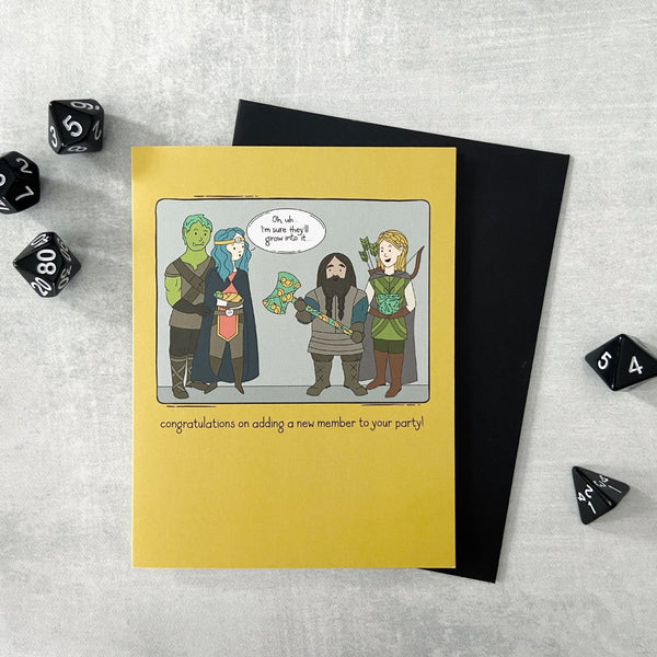 New Baby Congratulations - D&D/RPG baby card
