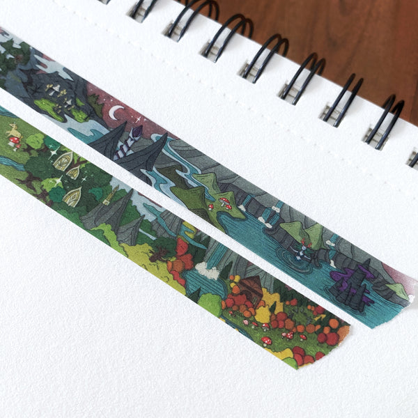 Feywild Fantasy Map Washi Tape - for world builders, RPG, D&D, fae, fairy, fantasy lovers and more!