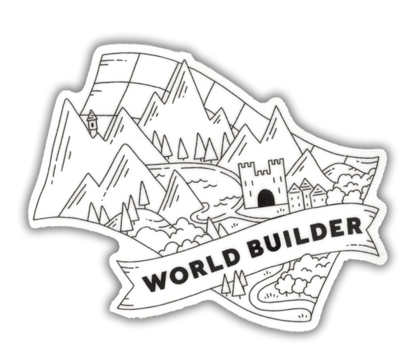 World Builder Vinyl Sticker - Color or Black & White